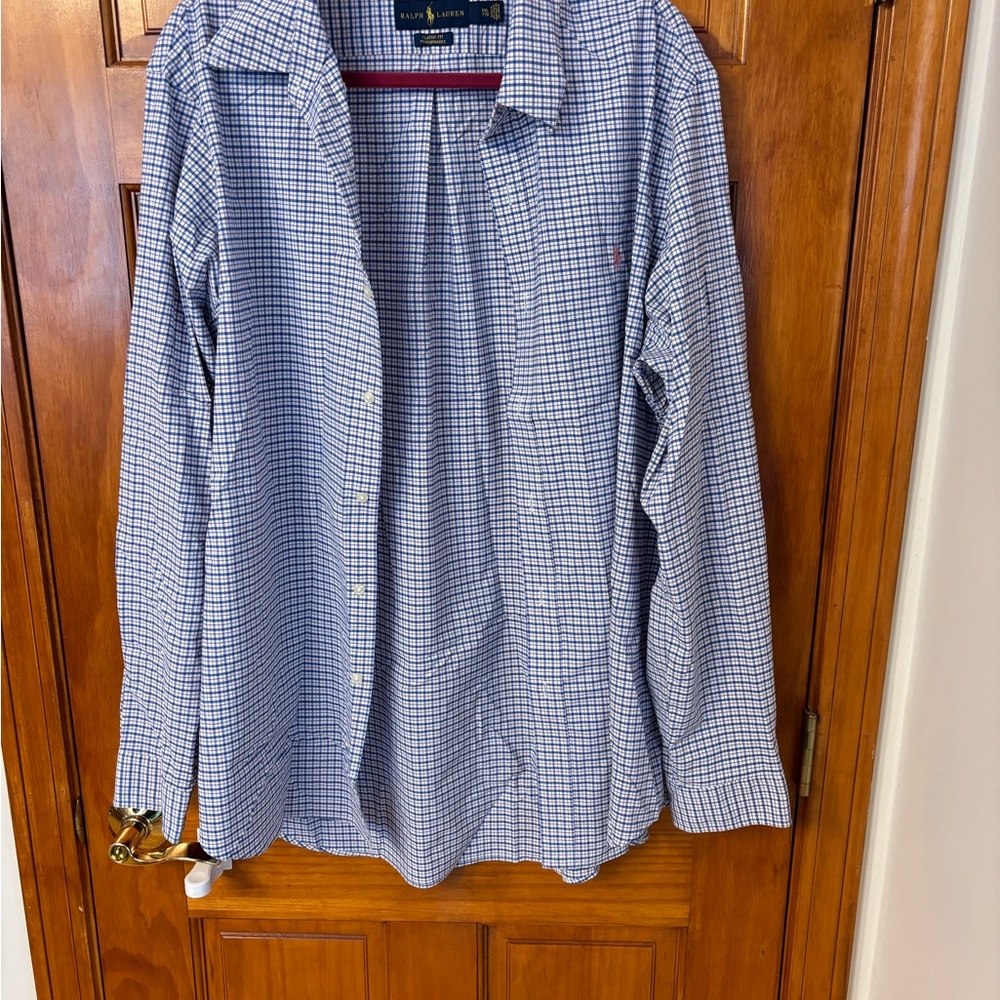 Ralph Lauren Blue Checkered Men's Shirt